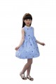 Child Girls Korean summer sleeveless stripe chiffon dress#LLS0305