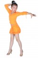 Girls/lady Ballroom latin dance dress- 2sets(shirt+skirt)-Yellow