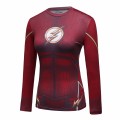 Women’s The Flash cycling Long sleeves jersey shirts Sports tights T-shirts#014