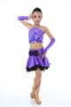 Child Girls/Ladies Latin dance dress-3sets(shirt + skirt)-Pink/Purple#RLD114452