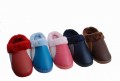 PU leather waterproof Plush cotton slippers shoes-women&man's plush snow boots home shoes#LT6201
