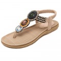 Women's flip-flops sandal shoes of Beaded Bohemia styles#148-A6  