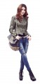 Europe styles fashion Double-breasted Leather jacket coat women-3colors-M-L-XL