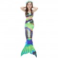 Girls Princess Swimsuit fish scale Mermaid Tails for Swimming Bikini Bathing#JP103