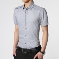 Summer Men's Short-sleeved shirt-Cotton Korean Casual shirts#HBCS-8801