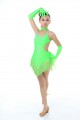 Child Girls/Ladies Latin dance dress-Over all dress in 3sets-Green#RLD114703