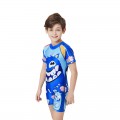 Baby Boys Two Piece Swimsuits Rash Guard Short Sleeve Bathing Suit with hat#1906  