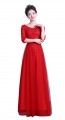 Chiffon Long wedding Evening Gown-Custom Sleeves Bridesmaids Evening Dress#ED9852