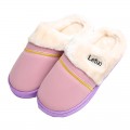 Unisex Matte leather&cotton snow home boots Waterproof Cotton slippers