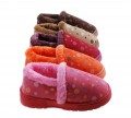 Unisex Side seam dot Children's cotton slippers-Autumn and winter warm Plush boots shoes#LT6220V