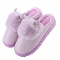 PU Cute cat ears cotton home slippers-Unisex winter warm plush boots shoes#NH-LT6636