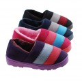 Side seam stripes Package heel plush slippers-winter warm Plush boots Shoes-house shoes#LT6239