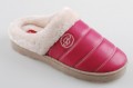 Waterproof PU leather Embroidered three lines Grade plush Household cotton boots-home slippers