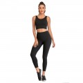 women's quick-drying Gym suits spring summer sports fitness running yoga tops pants#A1