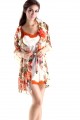 lady summer bohemian chiffon nightgown nightdress pajamas+Silk Dress-2sets