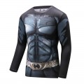 Men's Gray bat  print long Sleeve Cycling Jersey Biking Shirt Tights Tops#305