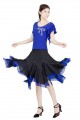 Lotus Sleeve Irregular design women's Salsa Tango latin dance dress#BSL-80322
