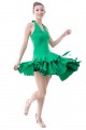 Latin salsa cha cha tango Ballroom Dance Dress-Sleeveless hypotenuse skirt