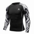 Men's Pattern print long Sleeve Cycling Jersey Biking Shirt Tights Tops#313