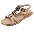 Women's Flat shoes sandals of Beaded Bohemia styles#148-A9