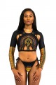 African bikini sexy swimsuit Digital printed Long sleeve swimsuit Bandage#3547