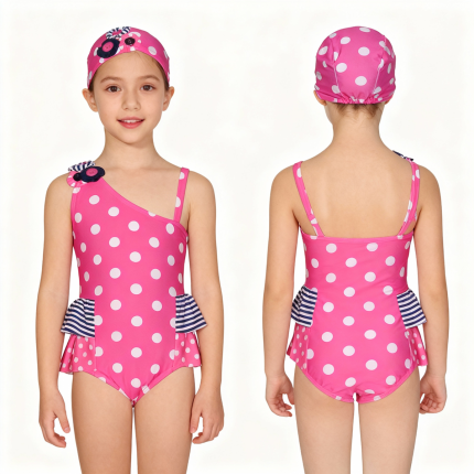 Sweet and cute girls' swimsuit UV-protective baby onesie swimsuit Boys shorts beach wear 120CM